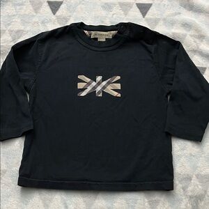 Burberry Black Long Sleeve Tee size 18 m